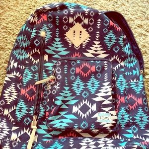TOMS multicolor backpack.  Great condition